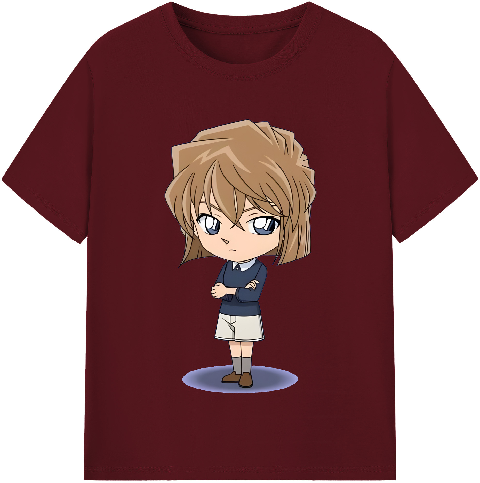 （画像用） 名探偵コナン 灰原 哀 はいばら あい Detective Conan Anita Hailey、Vi Graythorn Haibara Ai 綿100％半袖Tシャツ（フロントプリント）